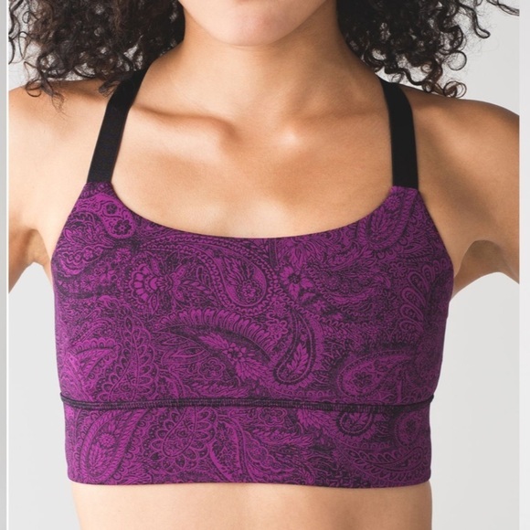Lululemon Both Ways Bra Mini Antique Paisley Deep Fuschia Black / Black - Picture 5 of 10